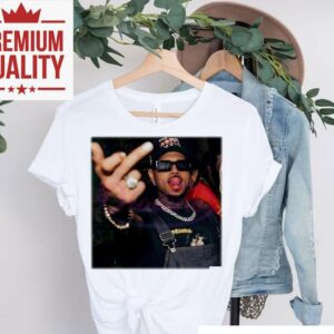 Chris Brown Middle Finger Vintage Yk Concert Tshirt