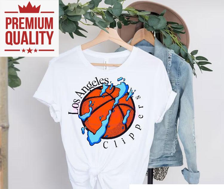Los Angeles Clippers Water Splash Basketball Graphic Shirt 4 Los Angeles Clippers Water Splash Basketball Graphic Tshirt