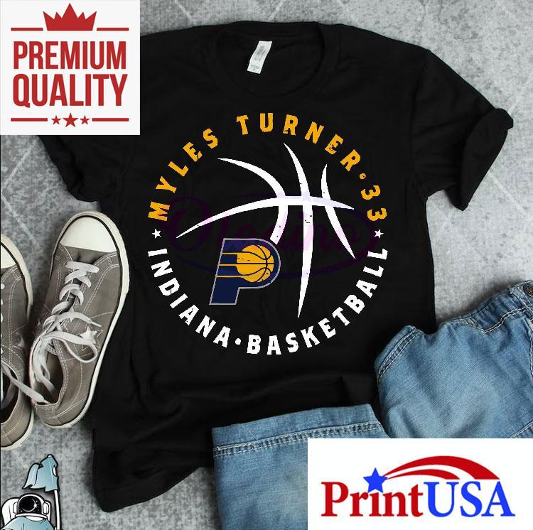 Myles Turner Indiana Pacers Basketball Player Ball Shirt 4 Myles Turner Indiana Pacers Basketball Player Ball Tshirt