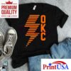 Okc Lightning Bolt Thunder Basketball Shirt
