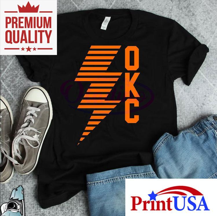 Okc Lightning Bolt Thunder Basketball Shirt 4 Okc Lightning Bolt Thunder Basketball Tshirt