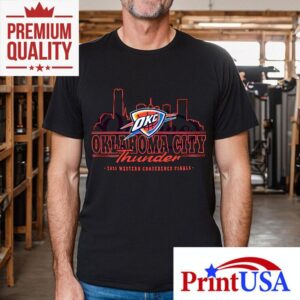 Okc Thunder 2025 Western Conference Finals Skyline Shirt