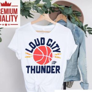 Oklahoma City Thunder Loud City Basketball Bolt Graphic Tshirt