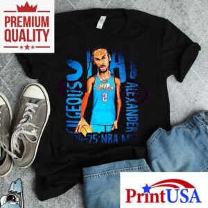 Shai Gilgeous Alexander Nba Mvp Cartoon Style Tshirt