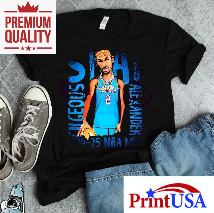Shai Gilgeous Alexander 2024 2025 Nba Mvp Cartoon Style Shirt 4 Shai Gilgeous Alexander Nba Mvp Cartoon Style Tshirt