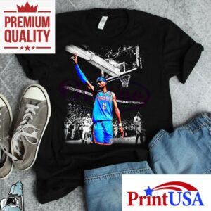 Shai Gilgeous Alexander Okc Thunder Victory Pose Tshirt