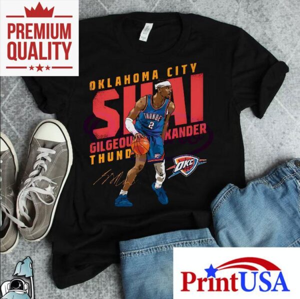 Shai Gilgeous Alexander Oklahoma City Thunder Slant Shirt