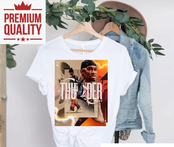 Shai Gilgeous Alexander Thunder Mvp Art Collage Style Shirt
