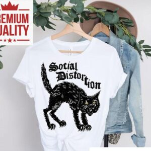 Social Distortion Black Kat Meow Tshirt