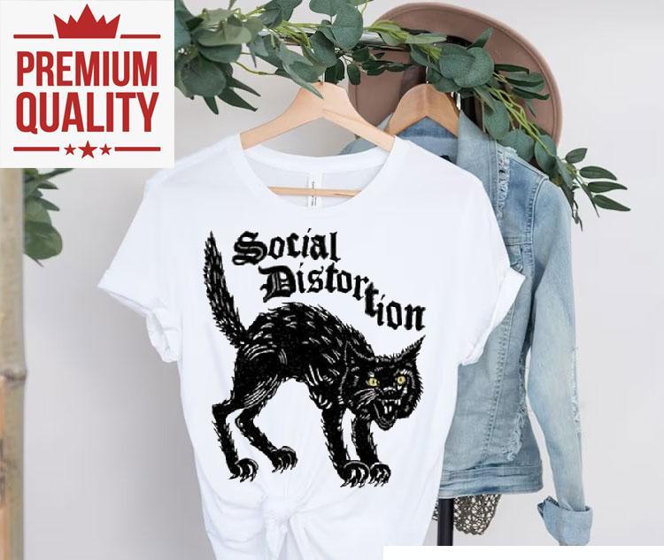 Social Distortion Black Kat Meow Shirt 4 Social Distortion Black Kat Meow Tshirt