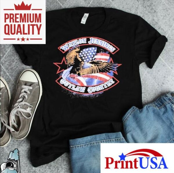 Waylon Jennings Outlaw Country Eagle Shirt