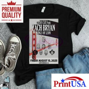Zach Bryan Aug 15 2025 Golden Gate Park San Francisco Shirt