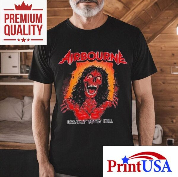 Airbourne Breaking Out Of Hell 2017 Tour Shirt