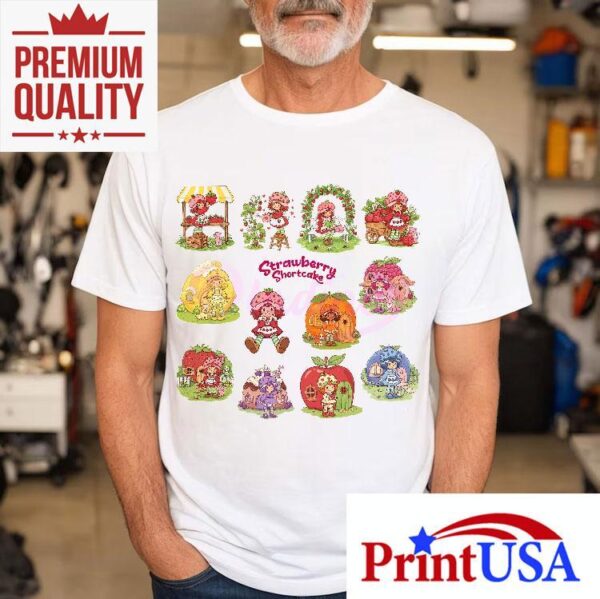 Berry Sweet Strawberry Characters Sticker Shirt Bundle