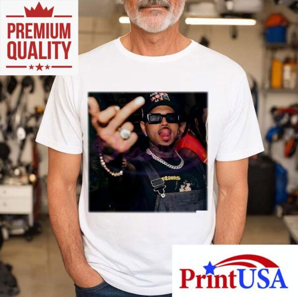 Chris Brown Middle Finger Vintage Y2k Concert 2025 Shirt