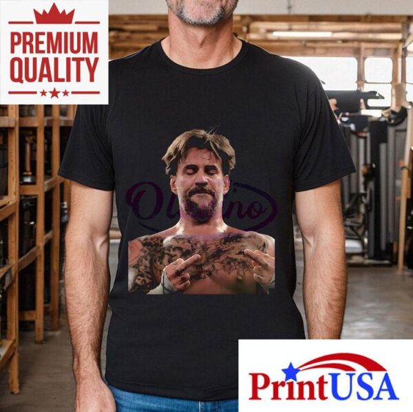 Cm Punk Wrestling Attitude Vintage Middle Finger Shirt