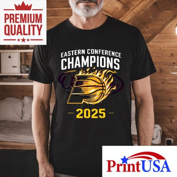 Indiana Pacers 2025 Eastern Conference Champions Basketball Clipart Shirt