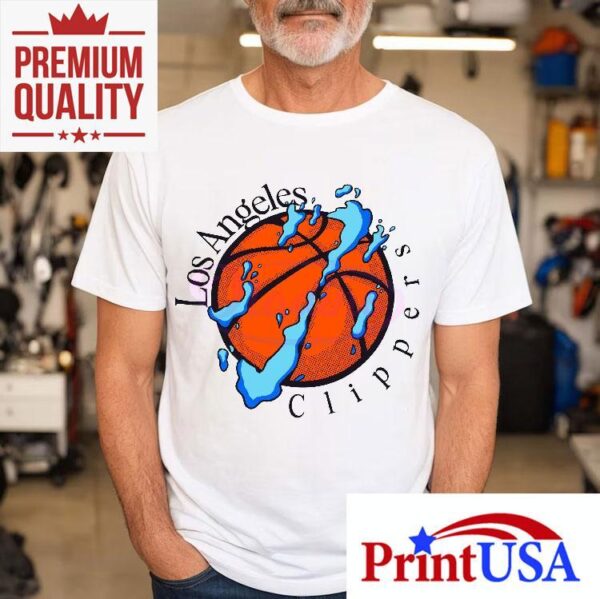 Los Angeles Clippers Water Splash Basketball Graphic Shirt