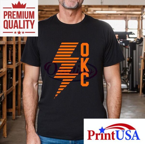 Okc Lightning Bolt Thunder Basketball Shirt
