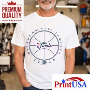 Oklahoma City Thunder Nba Finals Basketball Outline Logo Tshirt