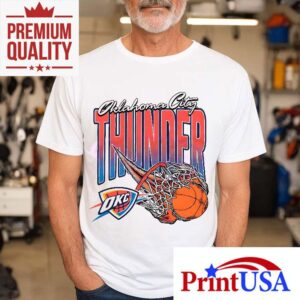 Oklahoma City Thunder Basketball On Fire Net Homage Shirt