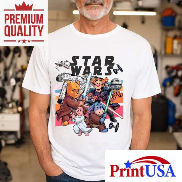 Retro Winnie The Pooh Be With You Star Galaxy Crossover Shirt