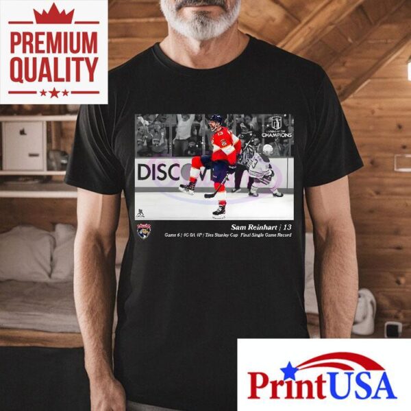 Sam Reinhart Florida Panthers 2025 Stanley Cup Champions Moment Shirt