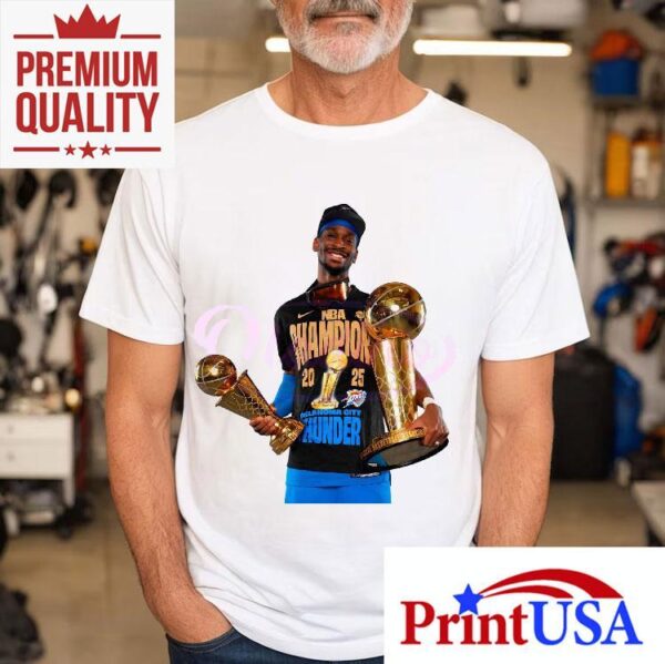 Shai Gilgeous Alexander 2025 Nba Finals Mvp Champion Celebration Shirt