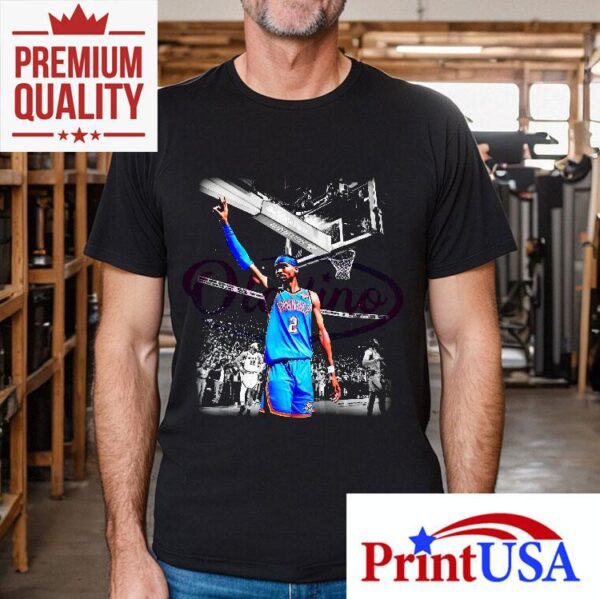 Shai Gilgeous Alexander Okc Thunder Victory Pose Shirt