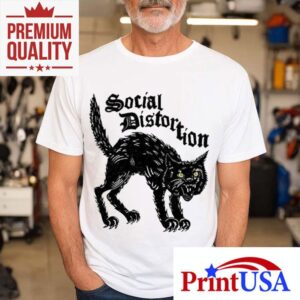 Social Distortion Black Kat Meow Tshirt