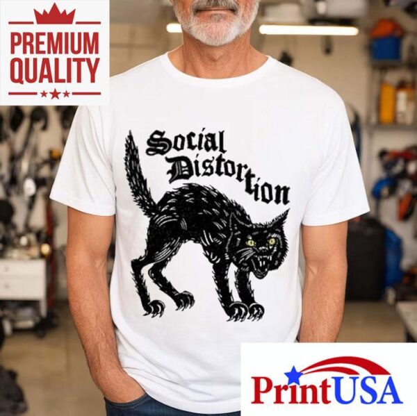 Social Distortion Black Kat Meow Shirt