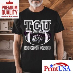 Tcu Horned Frogs Retro Football Logo Graphic Tshirt