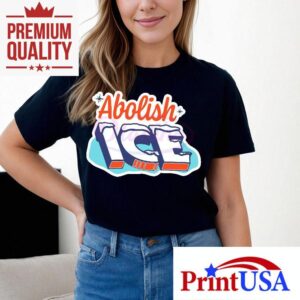 Abolish Ice Sticker Style Colorful Protest Immigration Rights Tshirt