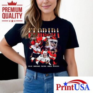 Florida Panthers Ekblad Marchand Tkachuk Barkov Bobrovsky Vintage Hockey Tshirt