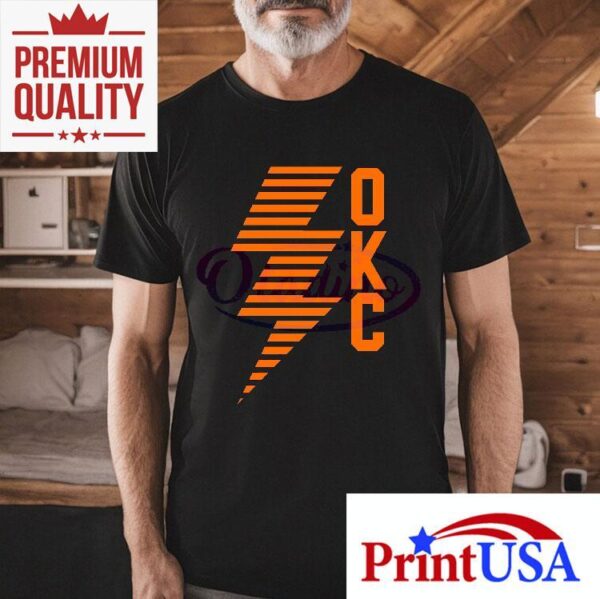 Okc Lightning Bolt Thunder Basketball Shirt