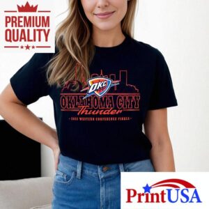 Okc Thunder Western Conference Finals Skyline Tshirt