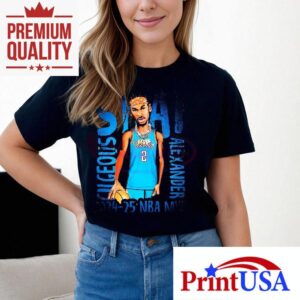 Shai Gilgeous Alexander Nba Mvp Cartoon Style Tshirt