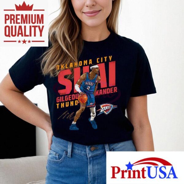 Shai Gilgeous Alexander Oklahoma City Thunder Slant Shirt