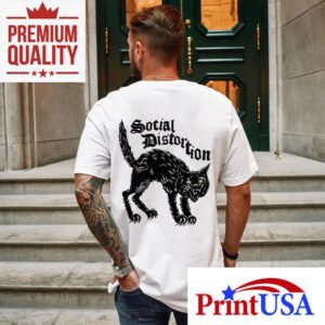 Social Distortion Black Kat Meow Tshirt