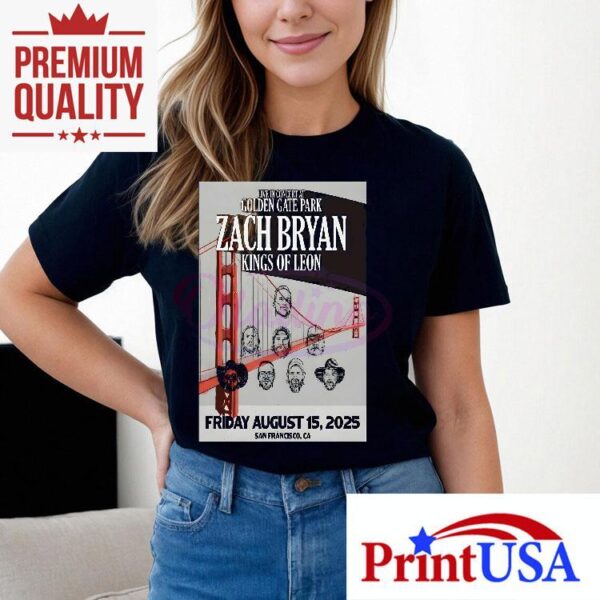 Zach Bryan Aug 15 2025 Golden Gate Park San Francisco Shirt