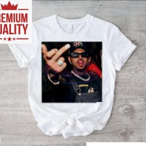 Chris Brown Middle Finger Vintage Yk Concert Tshirt