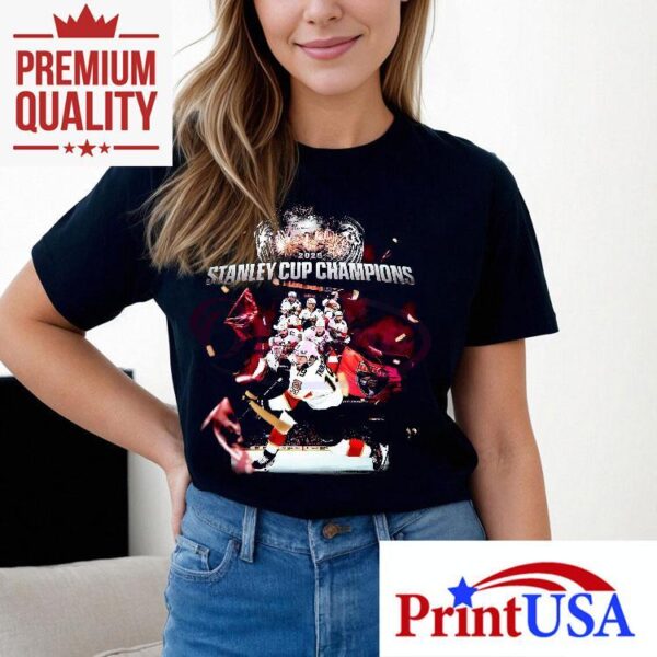 Florida Panthers 2025 Stanley Cup Champions Celebration Hockey Shirt