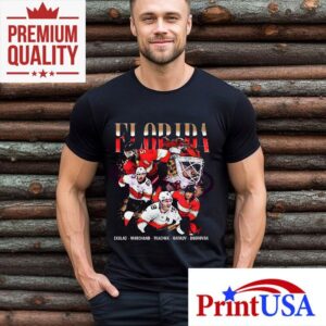 Florida Panthers Ekblad Marchand Tkachuk Barkov Bobrovsky Vintage Hockey Tshirt