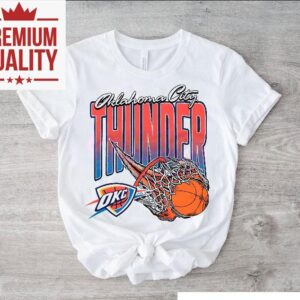 Oklahoma City Thunder Basketball On Fire Net Homage Tshirt