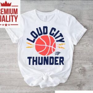 Oklahoma City Thunder Loud City Basketball Bolt Graphic Tshirt