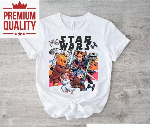 Retro Winnie The Pooh Be With You Star Galaxy Crossover Shirt