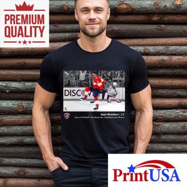 Sam Reinhart Florida Panthers 2025 Stanley Cup Champions Moment Shirt