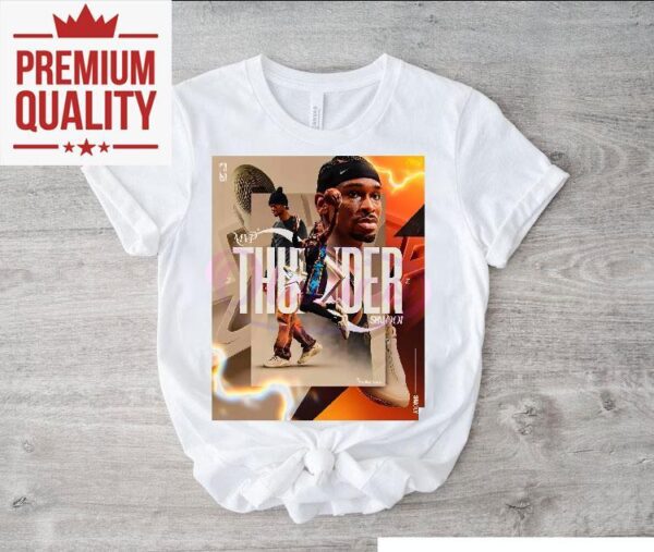 Shai Gilgeous Alexander Thunder Mvp Art Collage Style Shirt