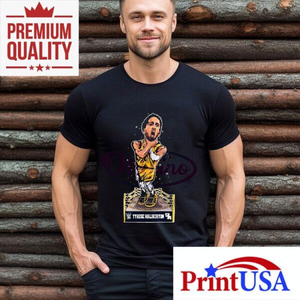 Tyrese Haliburton Choke Slam Wwe Wrestling Crossover Shirt